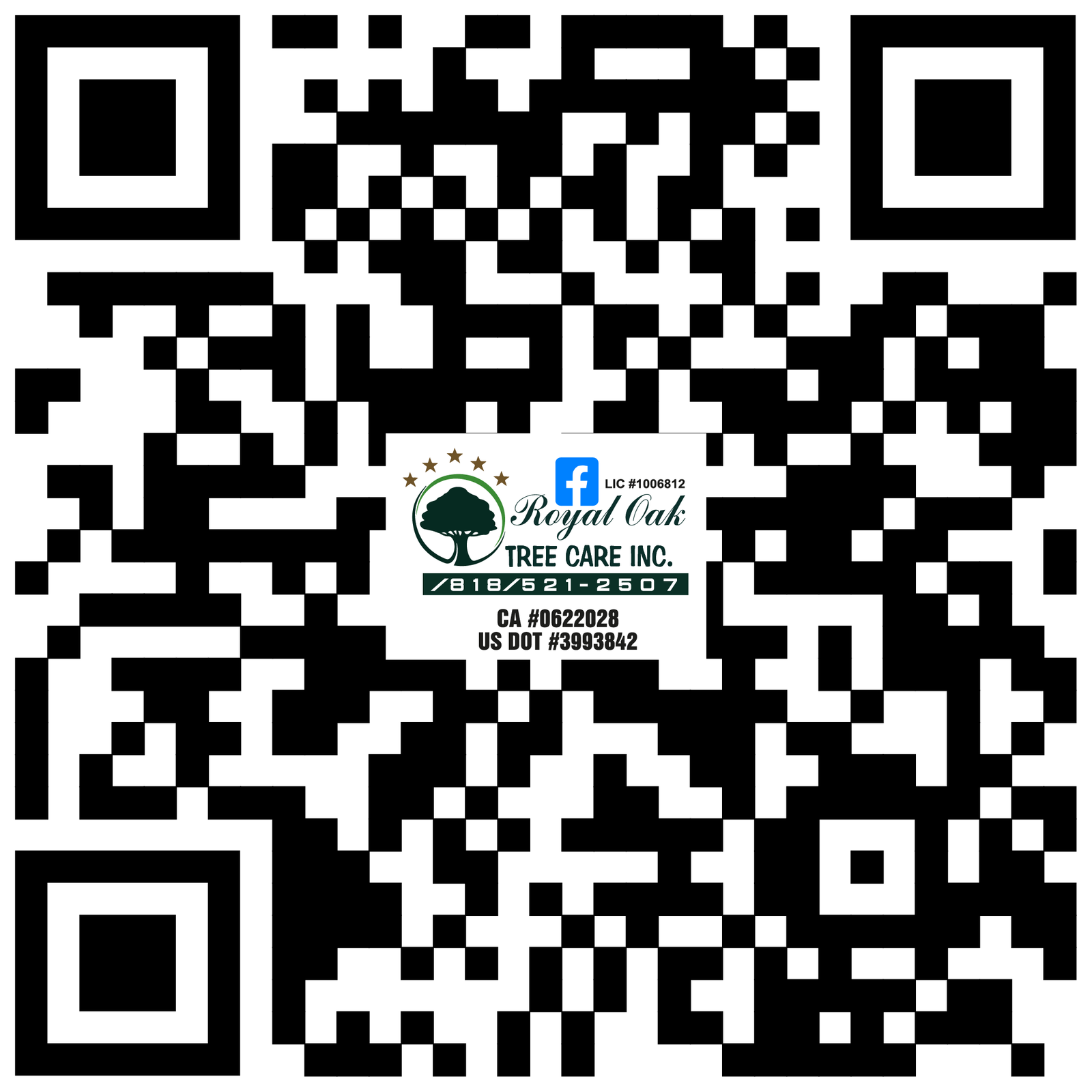 Facebook QR code for Royal Oak Tree Care INC
