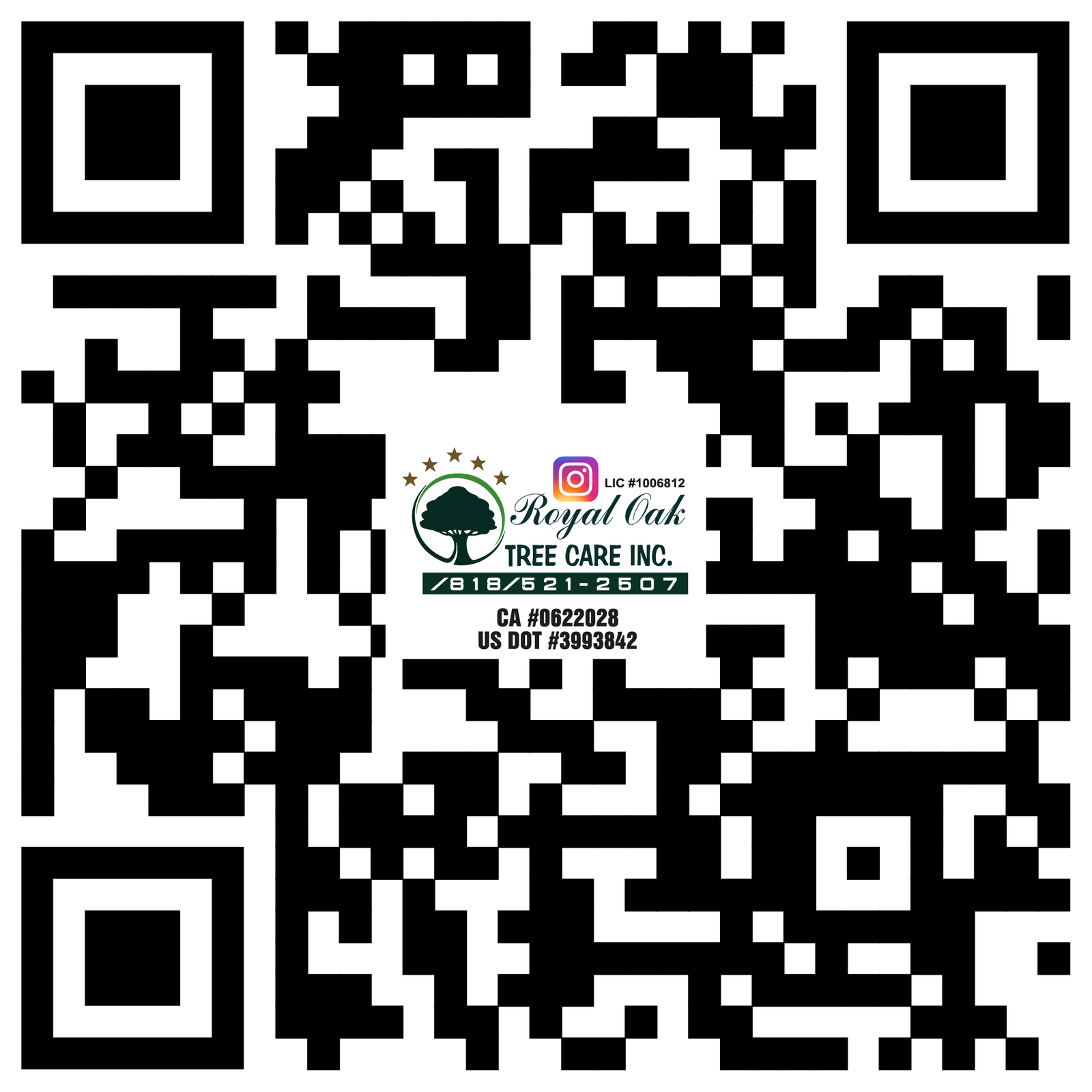 Instagram QR code for Royal Oak Tree Care INC